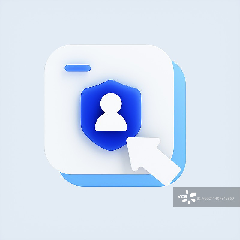 3D渲染的蓝色图标图片素材