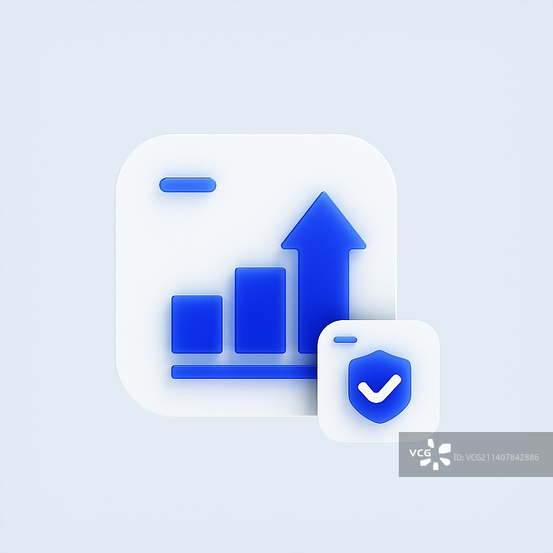 3D渲染的蓝色图标图片素材