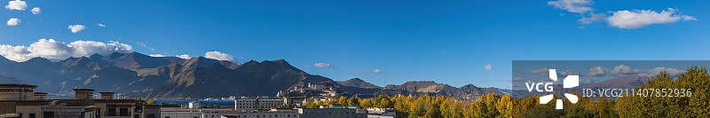 西藏拉萨全景图片素材