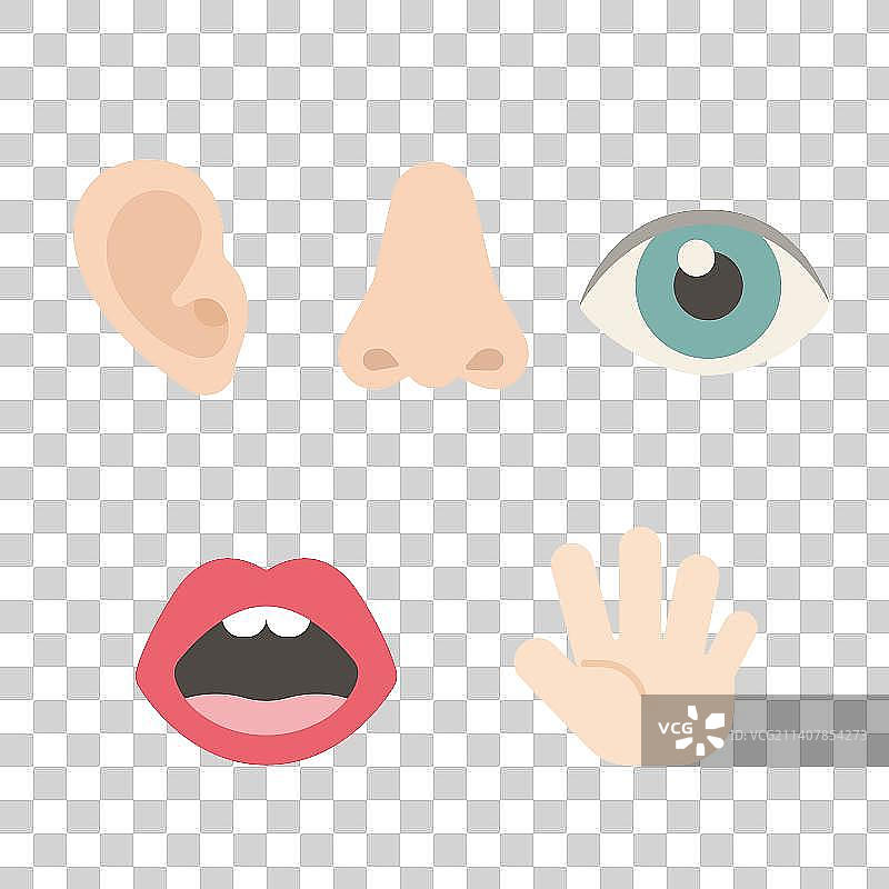 透明矢量五官图片素材