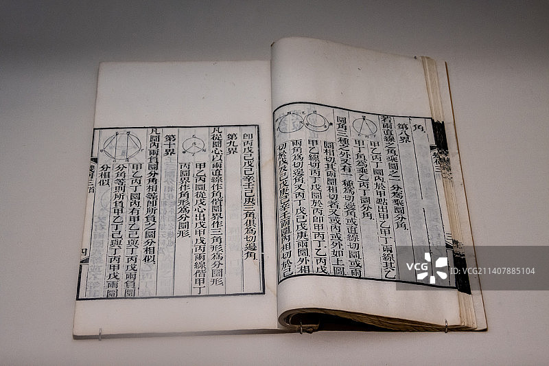 《几何原本》（清刻本）（清代，中国国家博物馆藏。《几何原本》是中国最早的汉译西方数学专著之一）图片素材