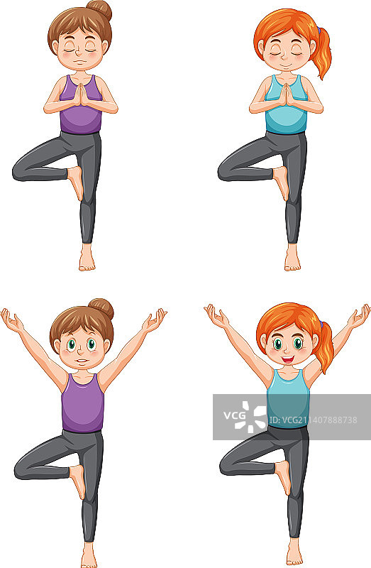 瑜伽姿势合集图片素材