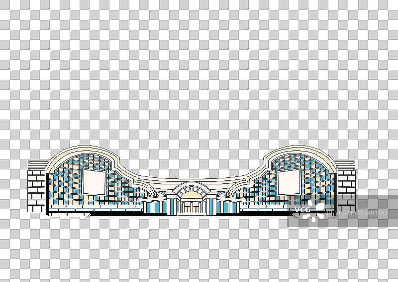 青岛城市地标建筑青岛博物馆图片素材