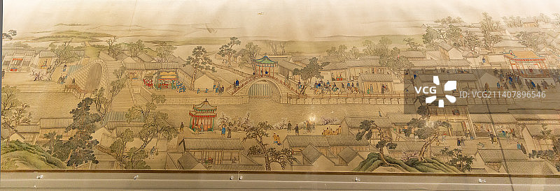徐扬绘《乾隆南巡图》第六卷《驻跸姑苏》（清乾隆，重点展现苏州阊门到胥门一带的繁华景象）图片素材