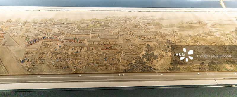 徐扬绘《乾隆南巡图》第六卷《驻跸姑苏》（清乾隆，重点展现苏州阊门到胥门一带的繁华景象）图片素材