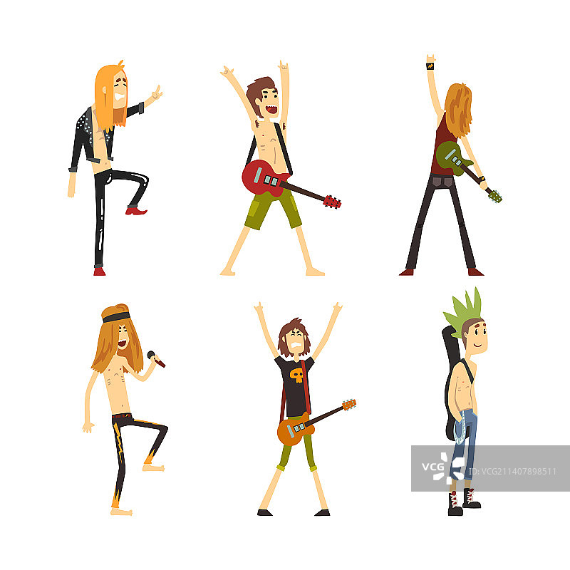摇滚音乐家弹吉他唱歌合集图片素材