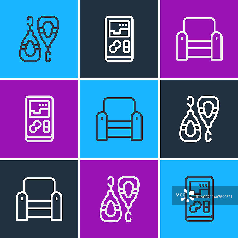 耳环、扶手椅和便携式视频图片素材