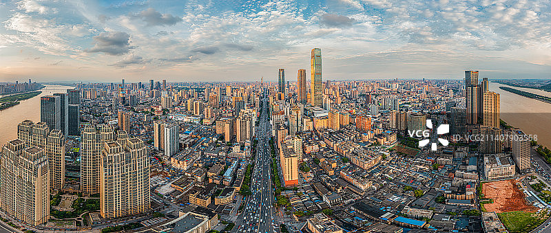 长沙五一广场商圈全景图片素材