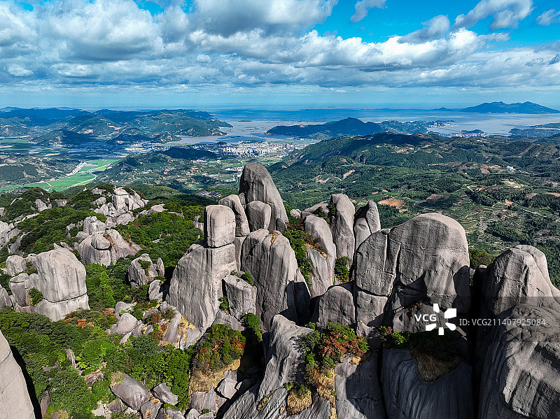 福建宁德太姥山风光航拍图片素材