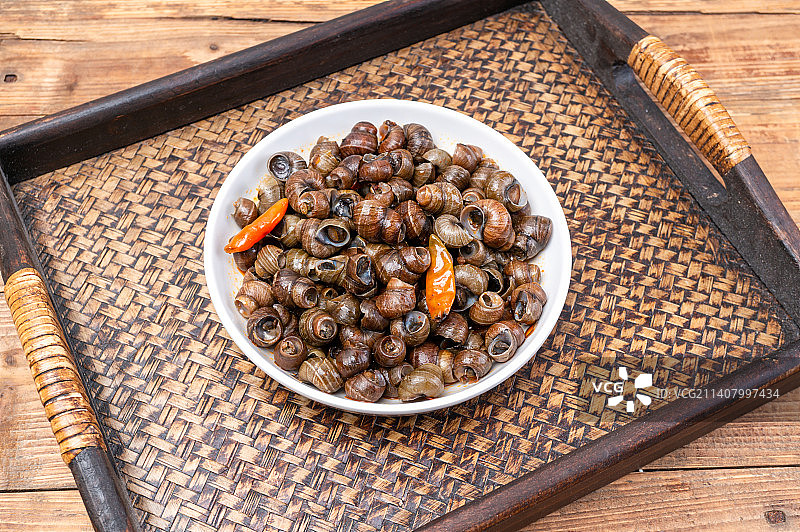 香辣爆炒田螺美食嗦螺图片素材