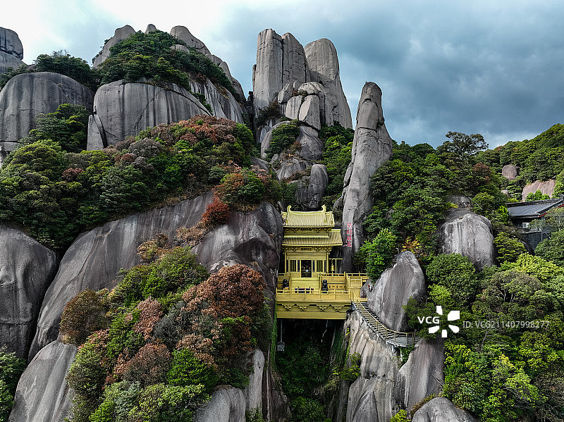 福建宁德太姥山风光航拍图片素材