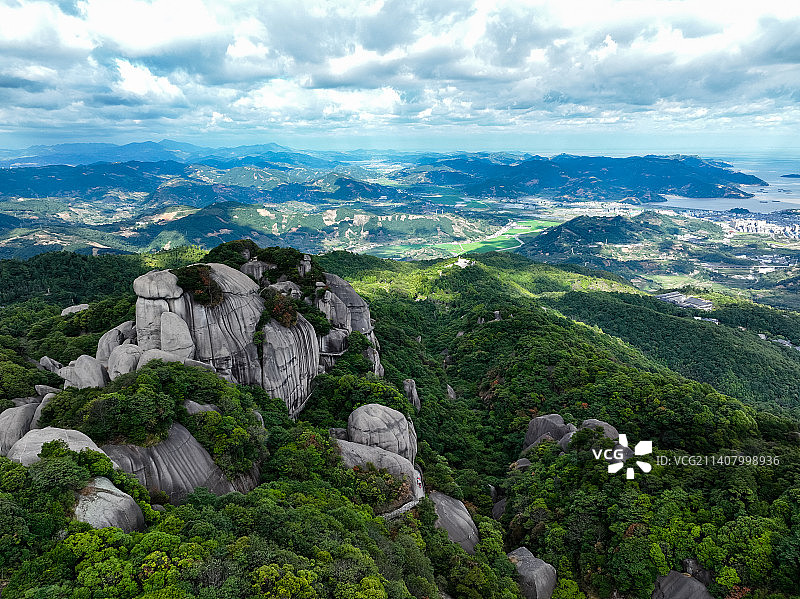 福建宁德太姥山风光航拍图片素材