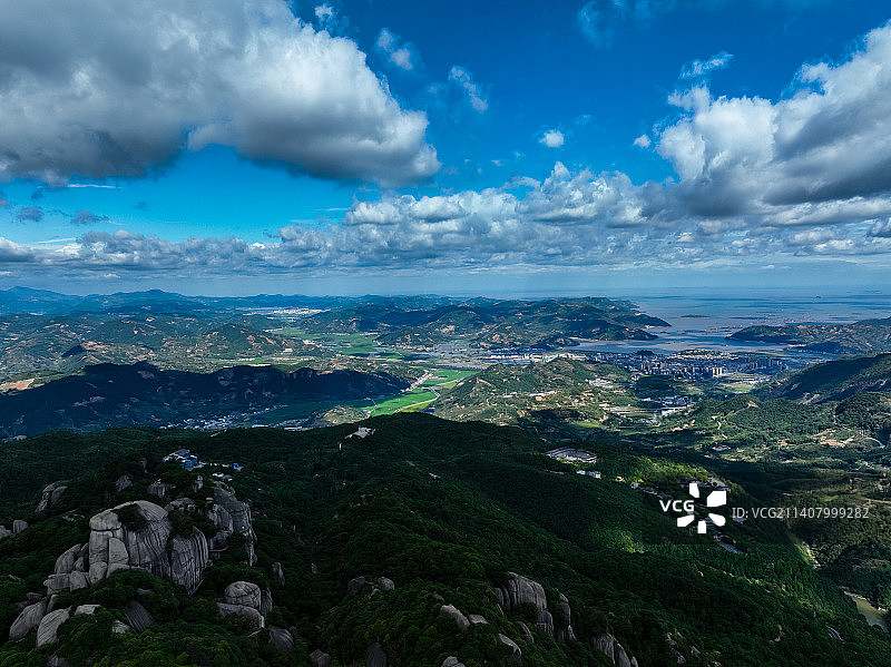 福建宁德太姥山风光航拍图片素材