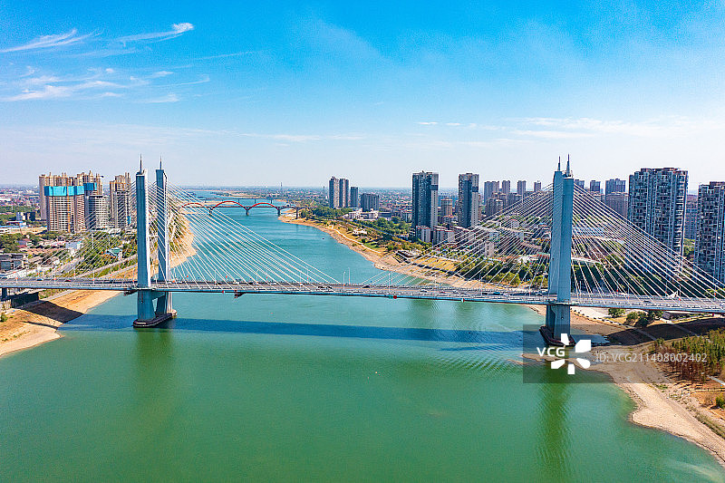 航拍湖南益阳市城市风光图片素材