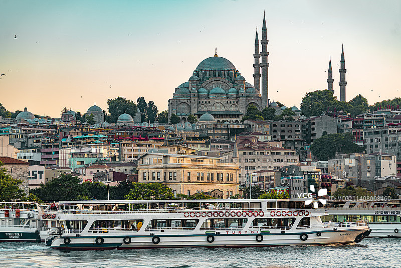 伊斯坦布尔-金角湾-苏莱曼尼耶清真寺图片素材
