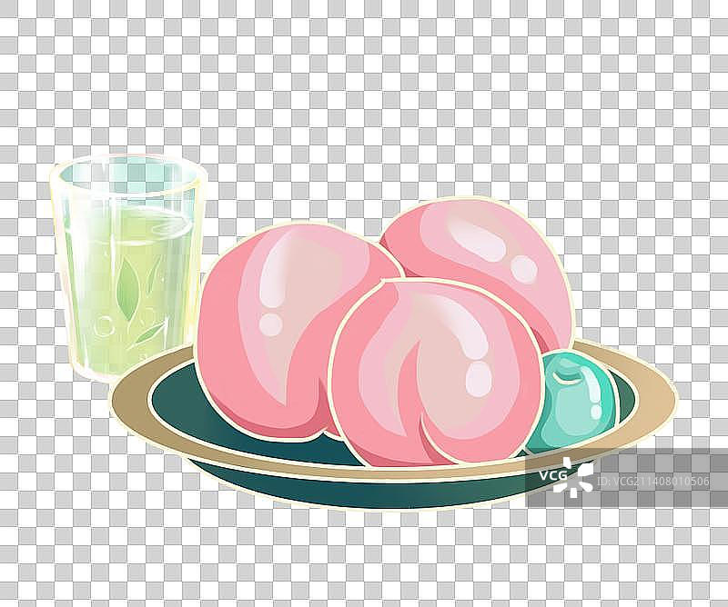 水蜜桃果盘图片素材