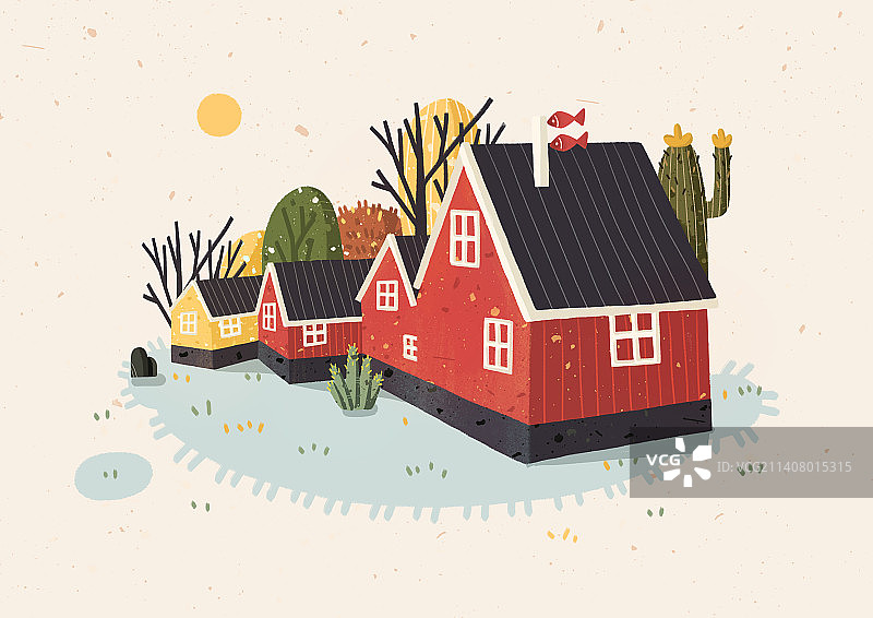 北欧小房子图片素材