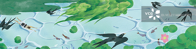 游泳、自然风光图片素材