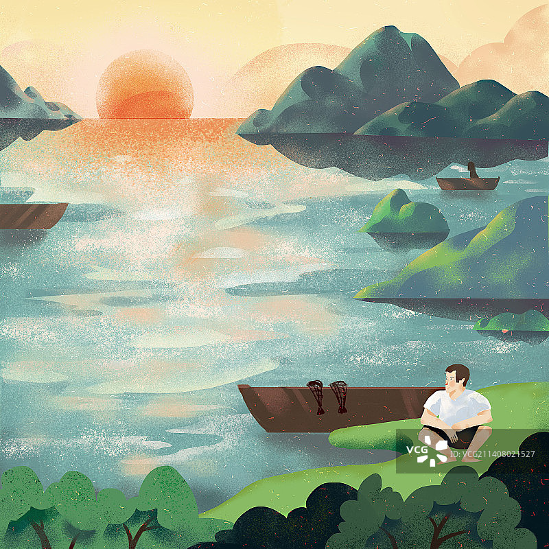 峡谷与河流图片素材