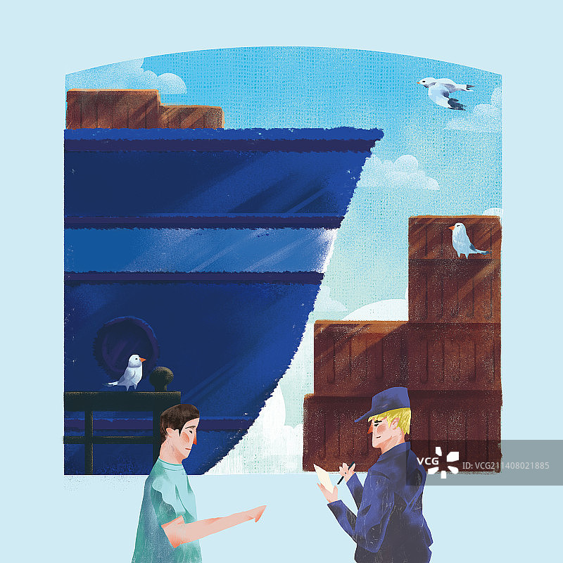 码头交易图片素材