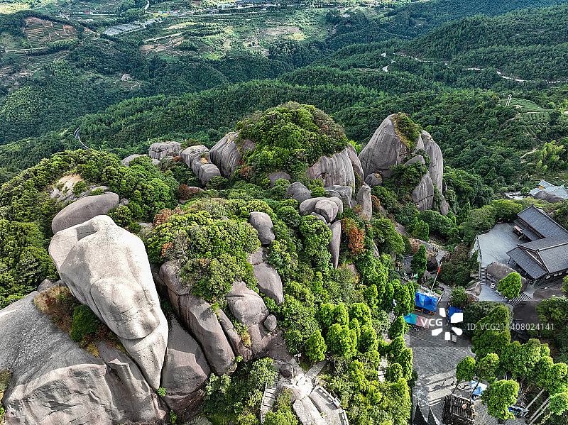 福建宁德太姥山风光航拍图片素材