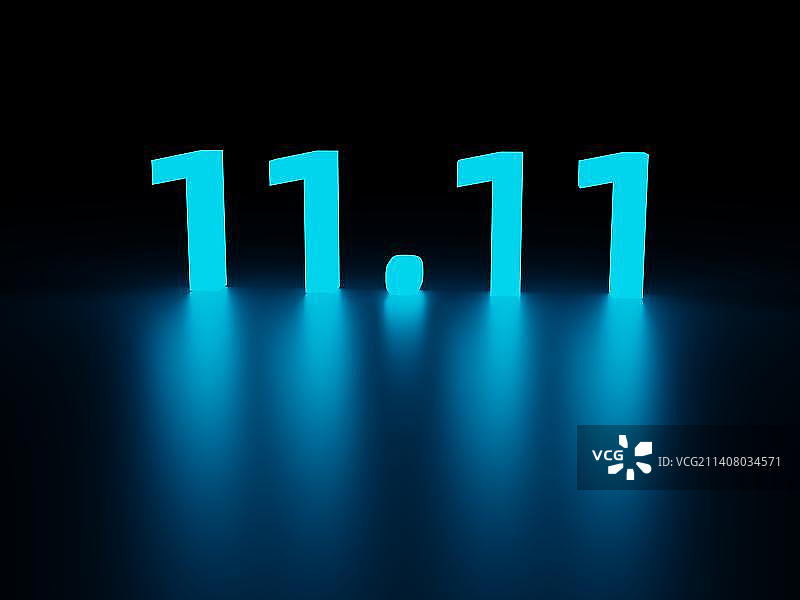 三维文字建模：双十一购物节图片素材