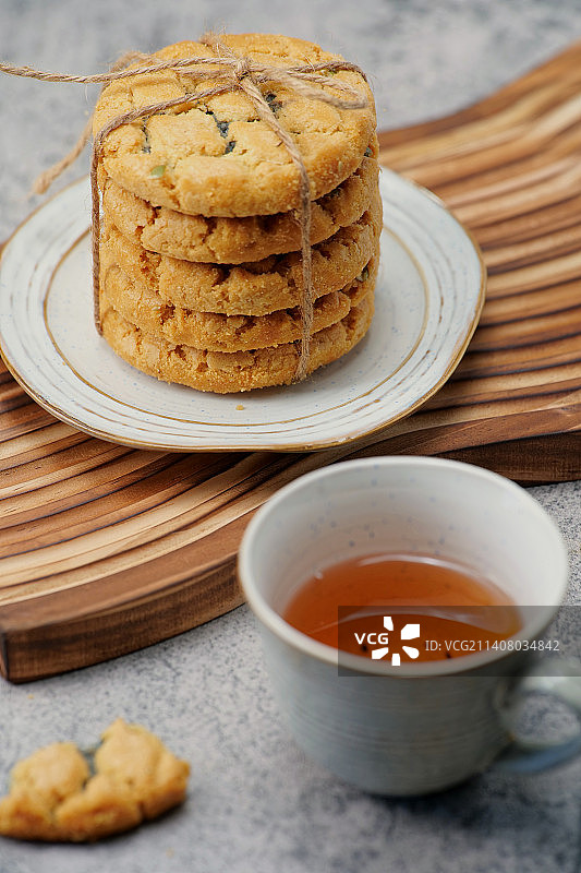 酥酥的杏仁南瓜酥饼图片素材