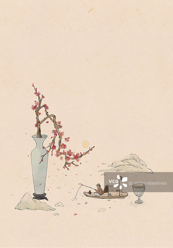 国风二十四节气大寒图片素材