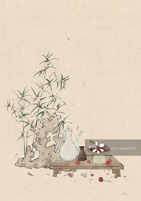 国风二十四节气小雪图片素材