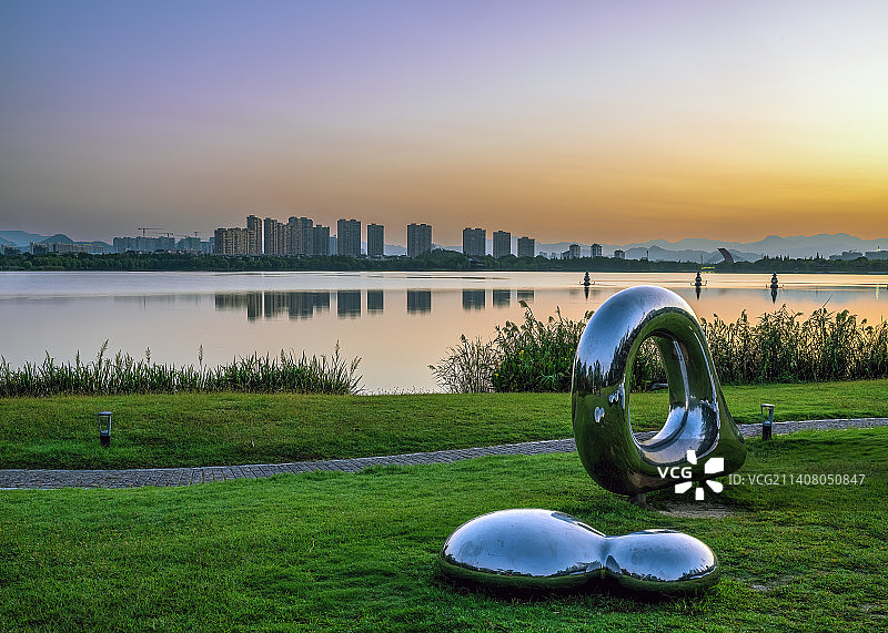 临海灵湖风光图片素材