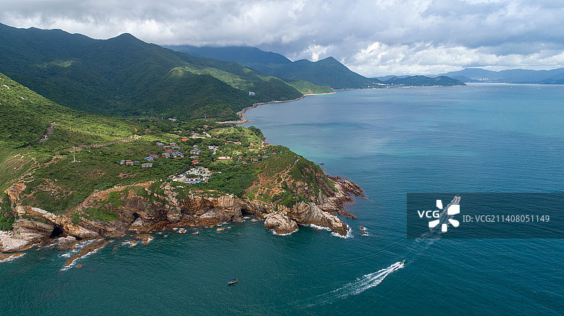 深圳鹿嘴山庄海边悬崖图片素材