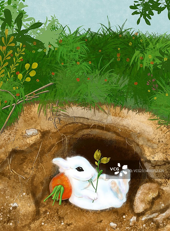 享受的兔子图片素材