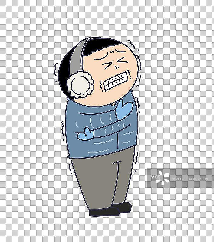 元素：降温寒冷的人物图片素材