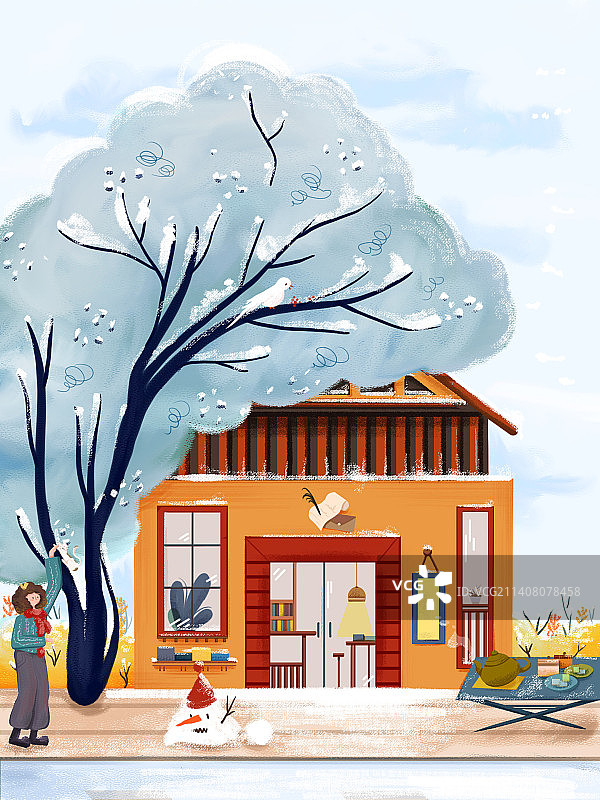 山茶文具店-冬天图片素材