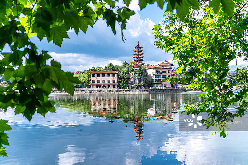 九宫山云中湖图片素材