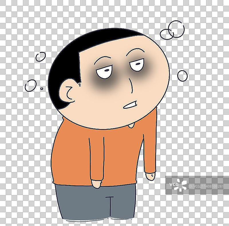 元素：黑眼圈的男性图片素材