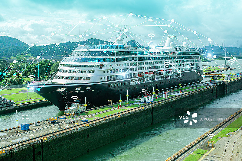数字自动化码头港口船舶智能管控调度智慧方案高精度定位航班信息化货物装卸国际化枢纽贸易客运海港图片素材