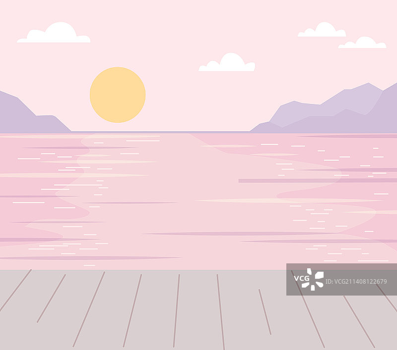 海上日落美景图片素材