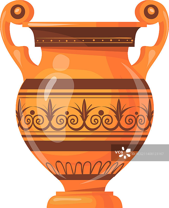 古代瓮罐卡通装饰陶器图片素材