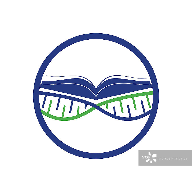 DNA书籍Logo设计模板图片素材