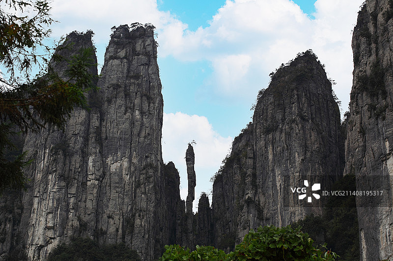 中国湖南恩施州“恩施大峡谷”七星寨风光图片素材