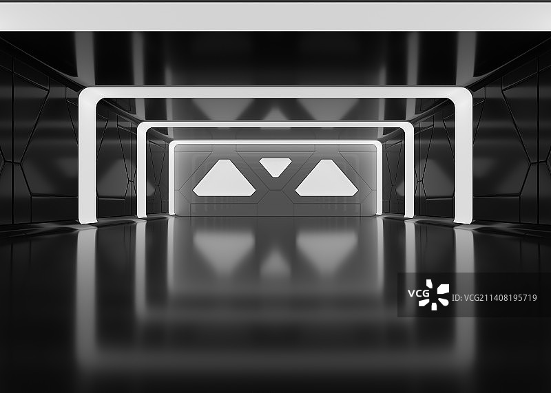 3D抽象科技背景空间图片素材