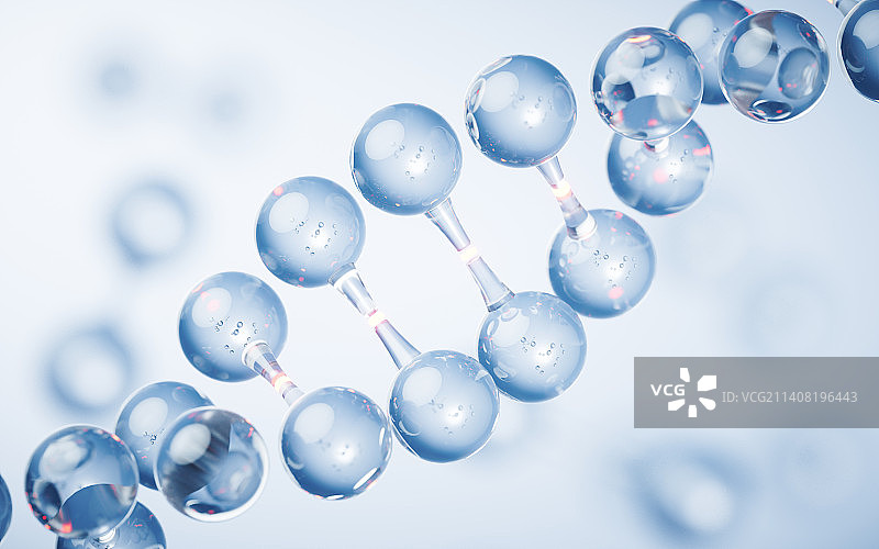 DNA与生物科技概念3D渲染图片素材