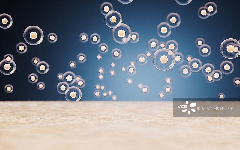 皮肤与表面的营养物质3D渲染图片素材