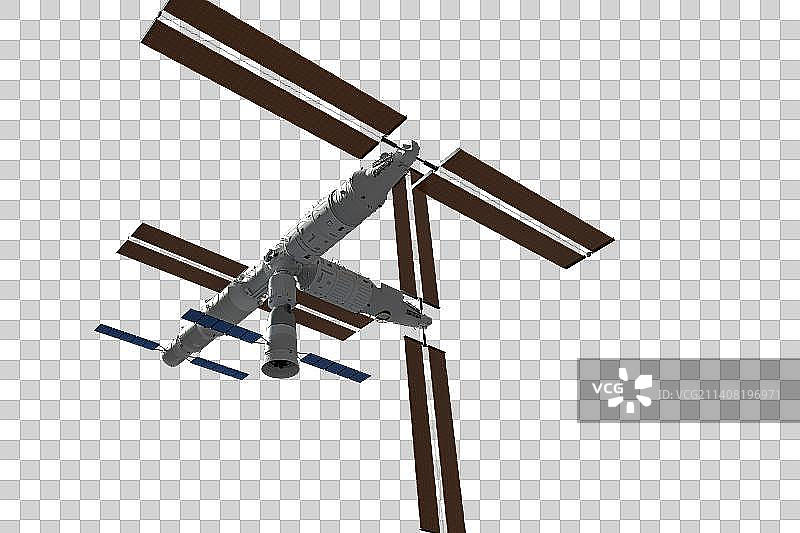 梦天试验舱与中国空间站对接后的新姿态图片素材