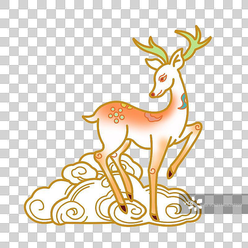 九色鹿元素图片素材