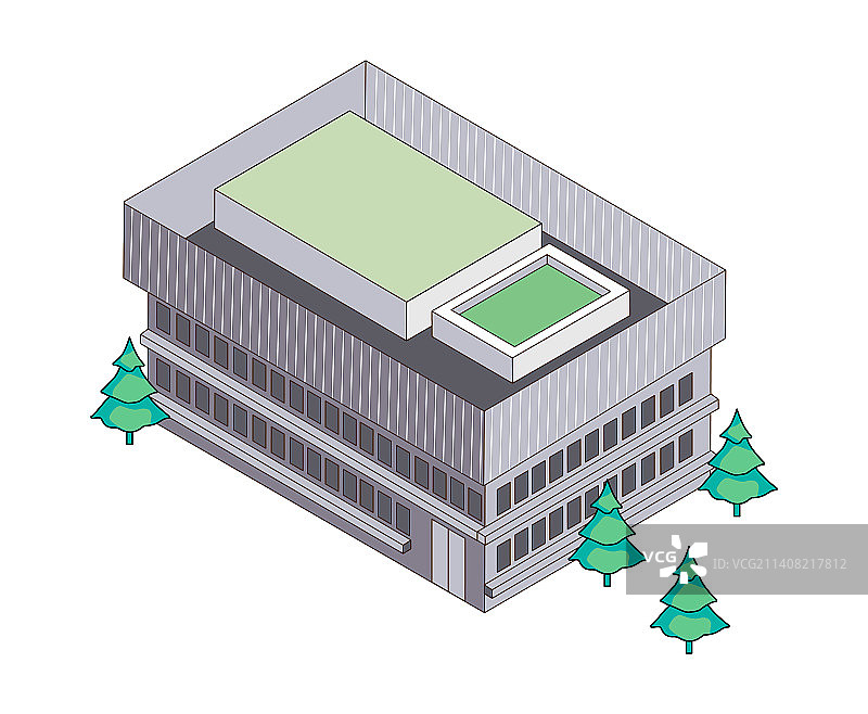 2.5D矢量楼盘建筑图片素材