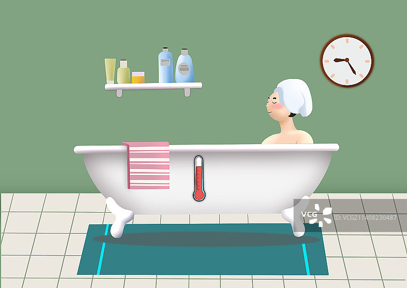 沐浴女人图片素材