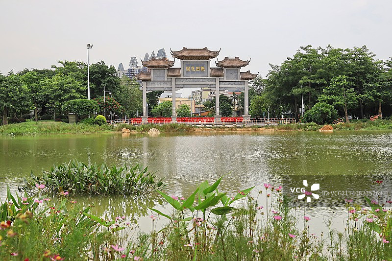 广州陈田花园风光图片素材