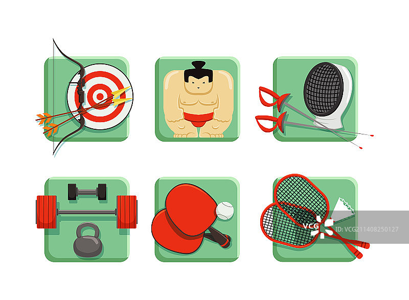 体育图标合集：飞镖、相扑、舞蹈图片素材